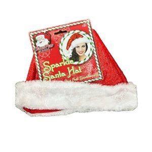 ClausPlay By Rubie's Sparkle Santa Hat Adult